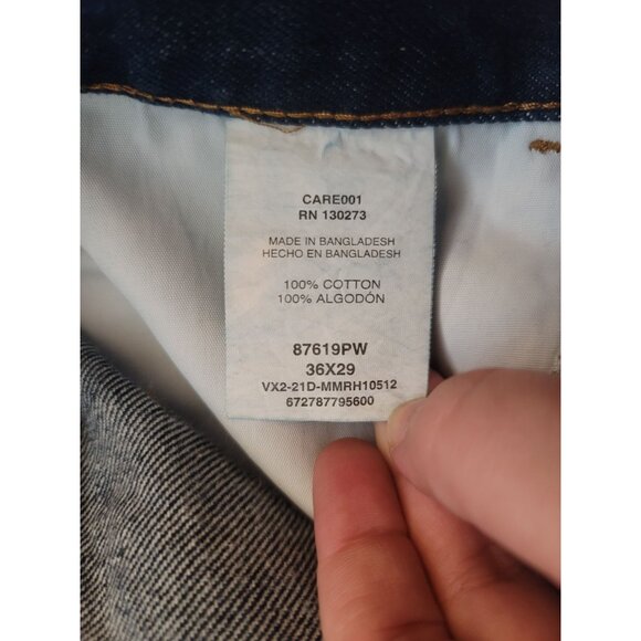 Rustler Mens 36x29 Relaxed Fit Straight Leg, Dark Jeans Durable Farm Work Casual - Picture 8 of 11